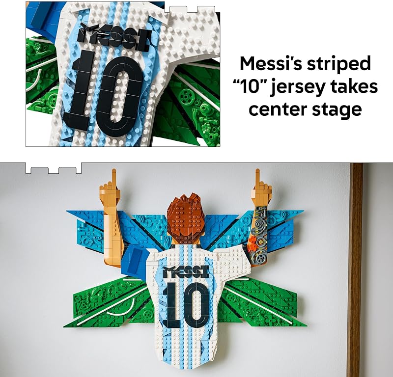 LEGO Editions Lionel Messi Celebration Building Set for Boys Girls Ages 14 Collectible Soccer Gift for Fans Kids Bedroom or Shelf Decor 43018