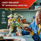 LEGO NINJAGO Lloyd's Titan Mech 15th Anniversary Building Toy - Collectible Mech Set for Boys & Girls. Ages 14+ - Display as Bedroom Decor - Gift for Birthdays - 71860