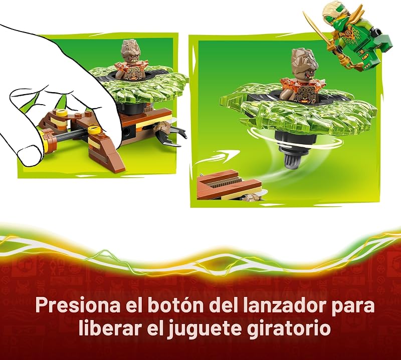 LEGO NINJAGO Loyd vs. Earth Monster Spinner Juguete de construcción para niños y niñas. figuras de juguete ninja y juego para niños a partir de 6 años - Incluye 2 minifiguras para juego de simulación - Idea de regalo para cumpleaños - 71850