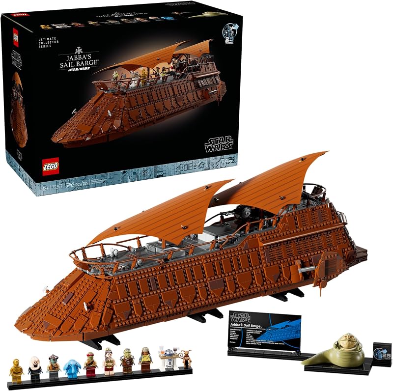 LEGO Star Wars Jabba's Sail Barge Building Sets for Adults - Star Wars Ship Collectibles Set for Fans - Building Kit with 450 Pieces. 11 Minifigures - Gifts for Men & Women - 75397