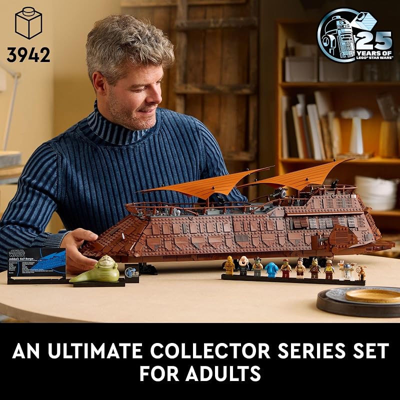 LEGO Star Wars Jabba's Sail Barge Building Sets for Adults - Star Wars Ship Collectibles Set for Fans - Building Kit with 450 Pieces. 11 Minifigures - Gifts for Men & Women - 75397
