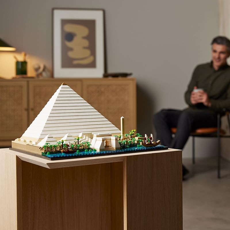 LEGO Architecture Great Pyramid of Giza Set 21058. Home Décor Model Building Kit. Creative DIY Activity. Famous Landmarks Collection