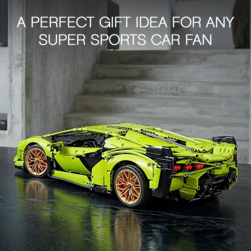 LEGO Technic Lamborghini Sián FKP 37 Building Sets for Adults - Detailed Lamborghini Model Car Kit for Men & Women. Ages 18+ Years - Display in Room as Decor - 42115