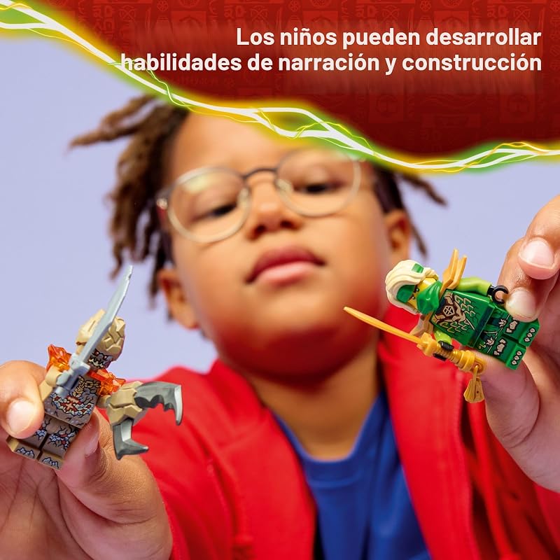 LEGO NINJAGO Loyd vs. Earth Monster Spinner Juguete de construcción para niños y niñas. figuras de juguete ninja y juego para niños a partir de 6 años - Incluye 2 minifiguras para juego de simulación - Idea de regalo para cumpleaños - 71850