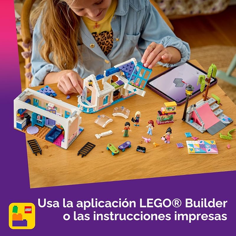 LEGO Friends Casa Familiar de Liann - Juego de Construcción de Muñecas para Niñas y Niños - Juego de Simulación para Niños. Edades 7+ - Con 4 Minimuñecas. 2 Figuras de Juguetes Mascotas y Accesorios