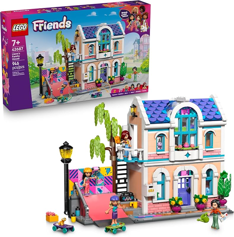 LEGO Friends Casa Familiar de Liann - Juego de Construcción de Muñecas para Niñas y Niños - Juego de Simulación para Niños. Edades 7+ - Con 4 Minimuñecas. 2 Figuras de Juguetes Mascotas y Accesorios