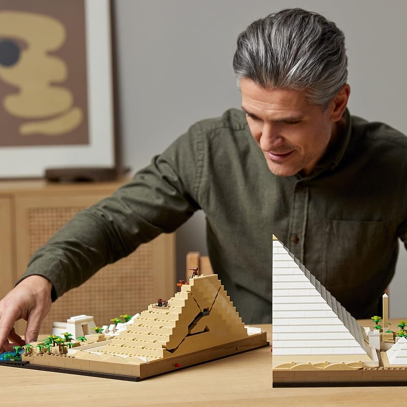 LEGO Architecture Great Pyramid of Giza Set 21058. Home Décor Model Building Kit. Creative DIY Activity. Famous Landmarks Collection
