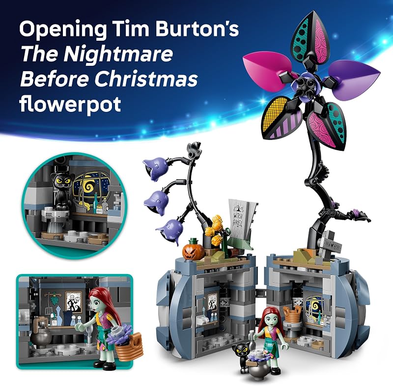 LEGO Disney Sally's Flowerpot Building Toy - The Nightmare Before Christmas Set for Girls & Boys. Ages 9+ - Kids Room and Desk Decor - Gift for Birthdays - 43288