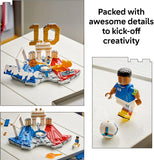 LEGO Editions Kylian Mbappé – Soccer Highlights - Building Set for Boys & Girls. Ages 10+ - Collectible Soccer Gift with Plaque - Kids Bedroom or Shelf Decor - 43013