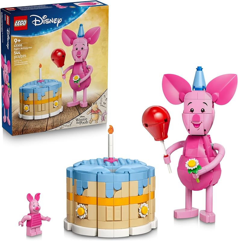 LEGO Disney Piglet's Birthday Fun Building Toy - Winnie The Pooh Toy for Girls & Boys. Ages 9+ - Gift for Birthdays - Kids Room Decor - 43305