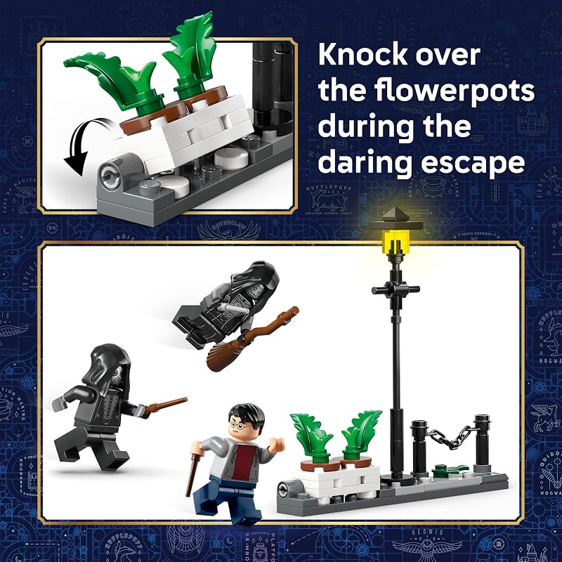 LEGO Harry Potter Hagrid & Harry's Privet Drive Escape Building Toy for Boys & Girls - Pretend Play Set for Kids. Ages 8+ - W/Mini Hagrid's Motorcycle & 4 Minifigures - Gift for Birthdays - 76459