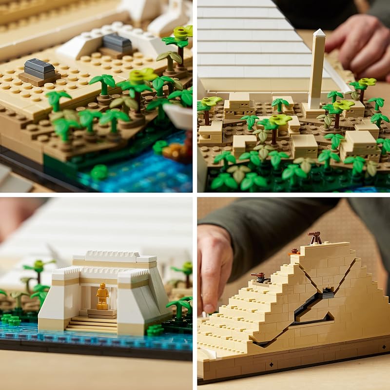 LEGO Architecture Great Pyramid of Giza Set 21058. Home Décor Model Building Kit. Creative DIY Activity. Famous Landmarks Collection