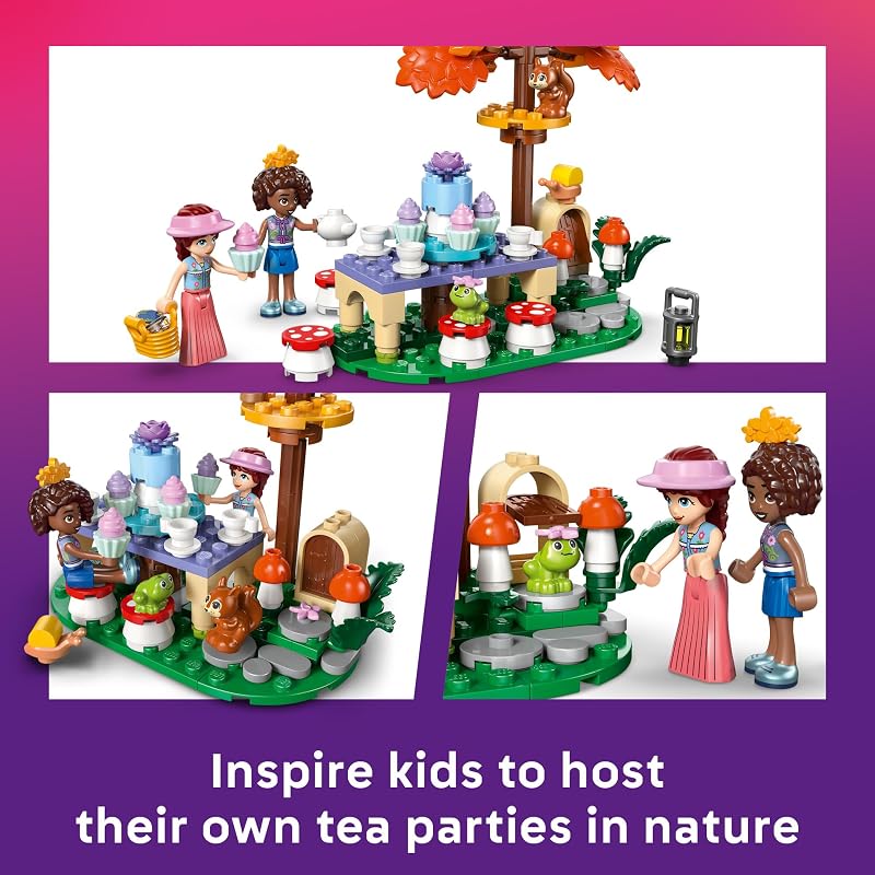 LEGO Friends Forest Tea Party 42690 Building Toys for Girls Boys Ages 6 Toy Playset W 2 Minidolls 116 pieces Gift for Birthdays