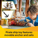 LEGO Creator 3 in 1 Iconic Pirate Ship Toy Building Set for Boys Girls Ages 9 Includes 5 Minifigures Gift for Kids Birthdays 31387