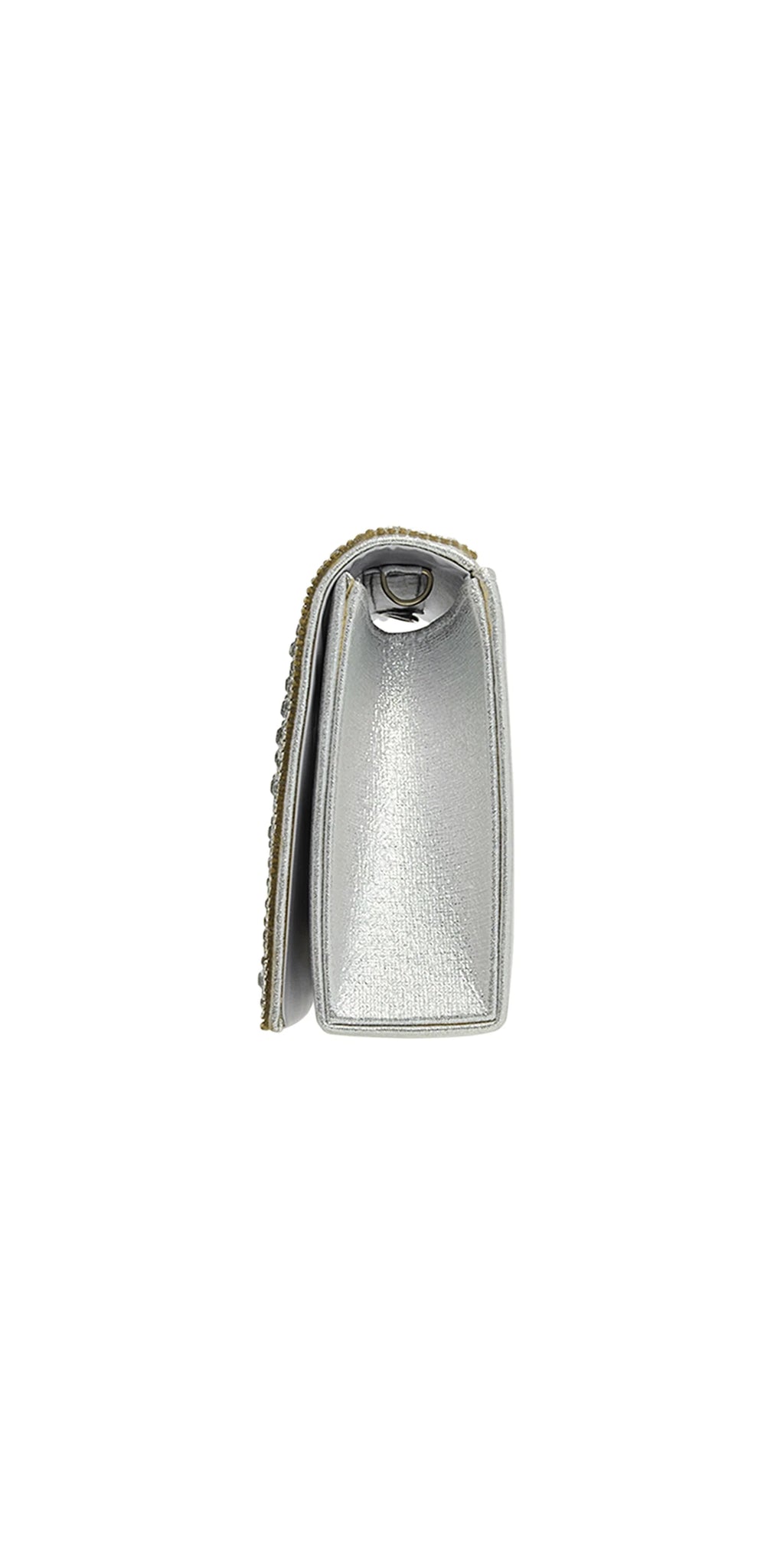 Lame Full Flap Rhinestone Handbag