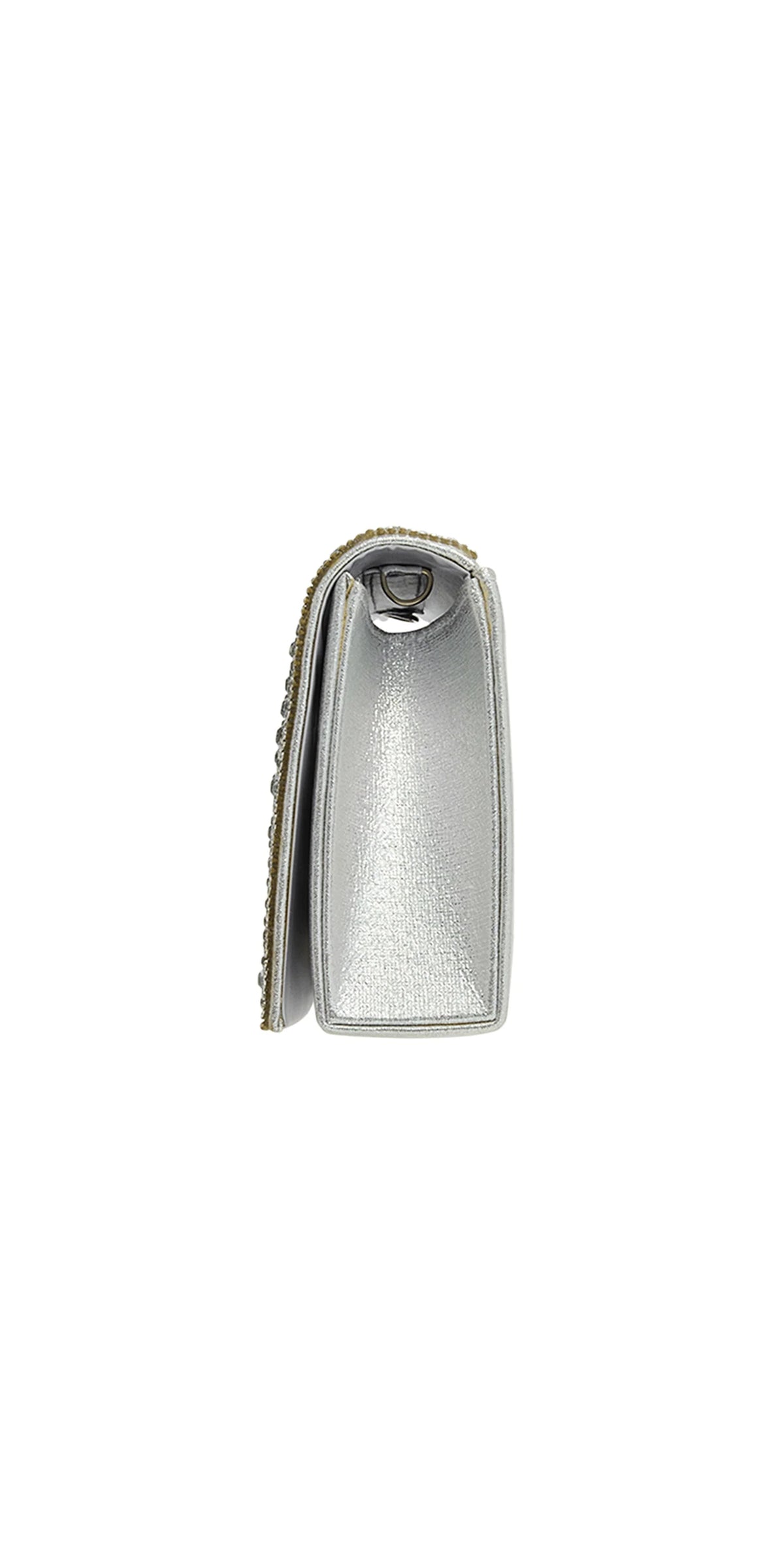 Lame Full Flap Rhinestone Handbag