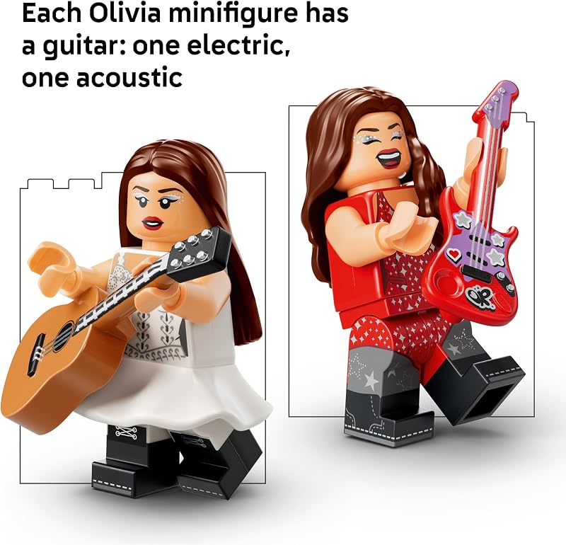 LEGO Editions Olivia Rodrigos Dual Guitar 43031 Collectible Building Toy for Teens Ages 14 Olivia Rodrigo Minifigure Bedroom Decor 1228 pieces Gift for Birthdays
