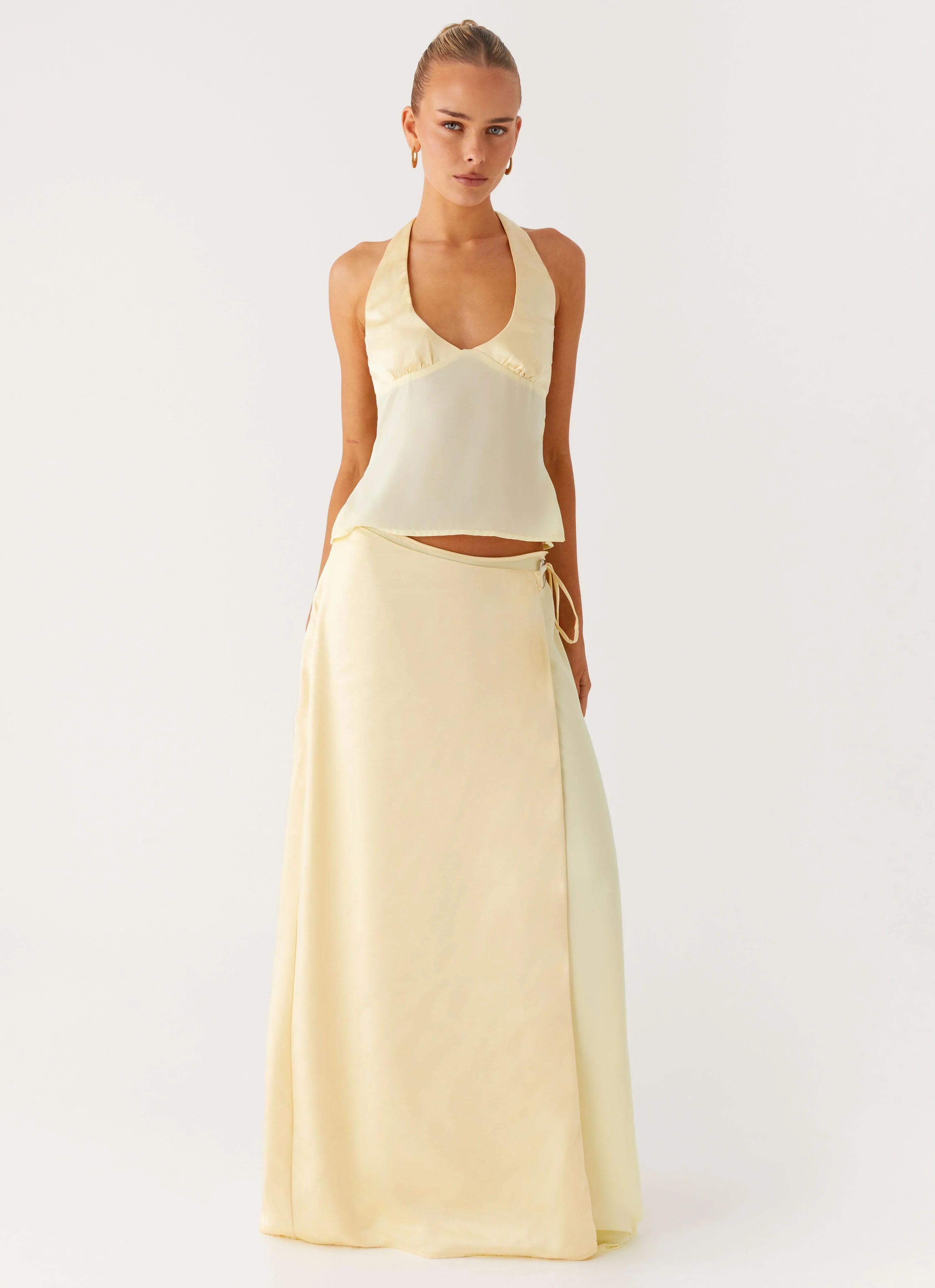 Pollie Maxi Skirt Yellow