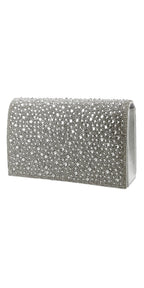 Lame Full Flap Rhinestone Handbag