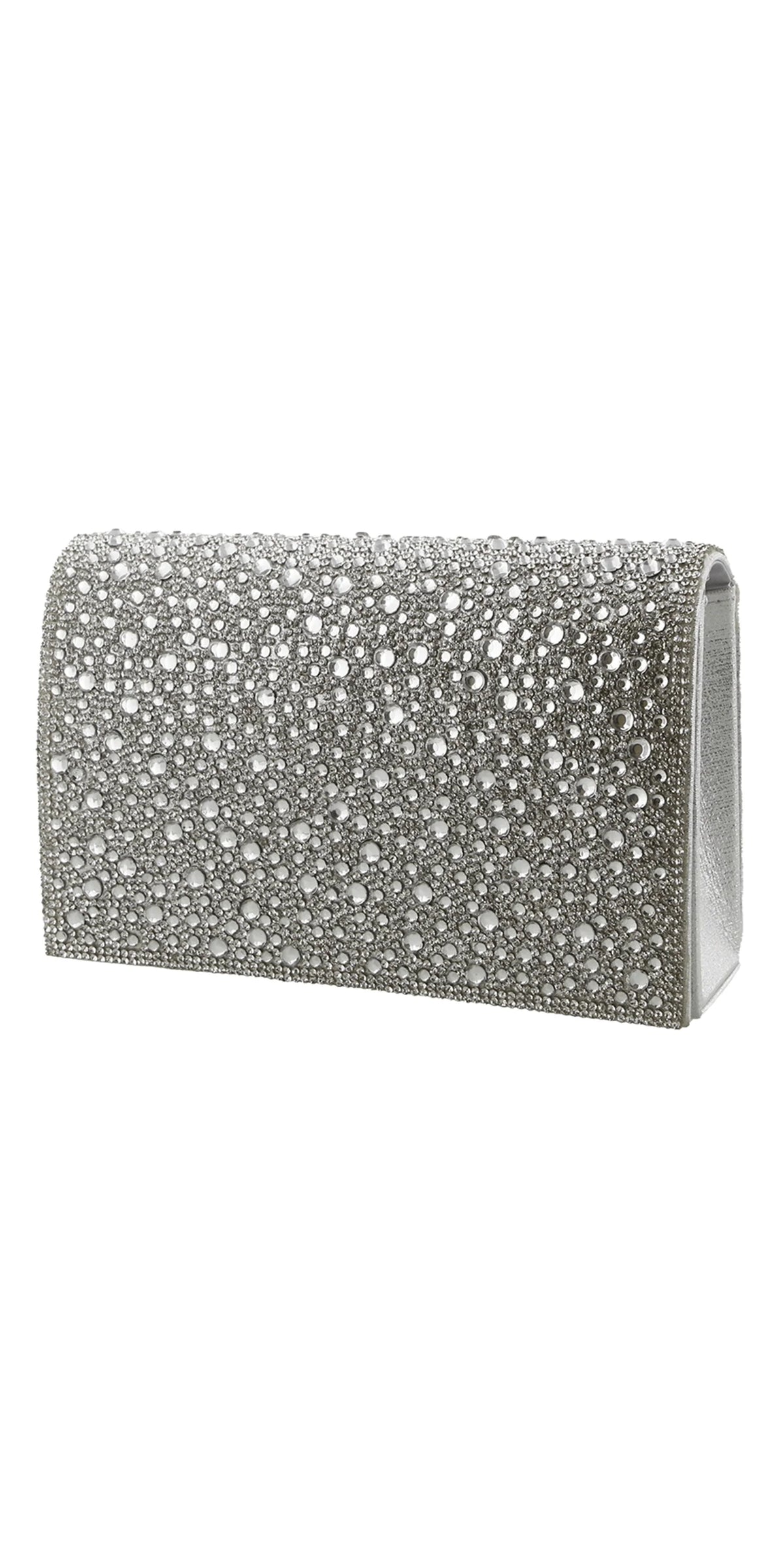 Lame Full Flap Rhinestone Handbag