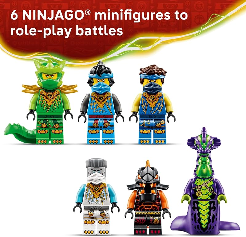 LEGO NINJAGO Land Bounty 71869 Building Toys for Boys Girls Ages 9 3 Toy Vehicles Set Pretend Play 6 Minifigures 1214 pieces Gift Idea