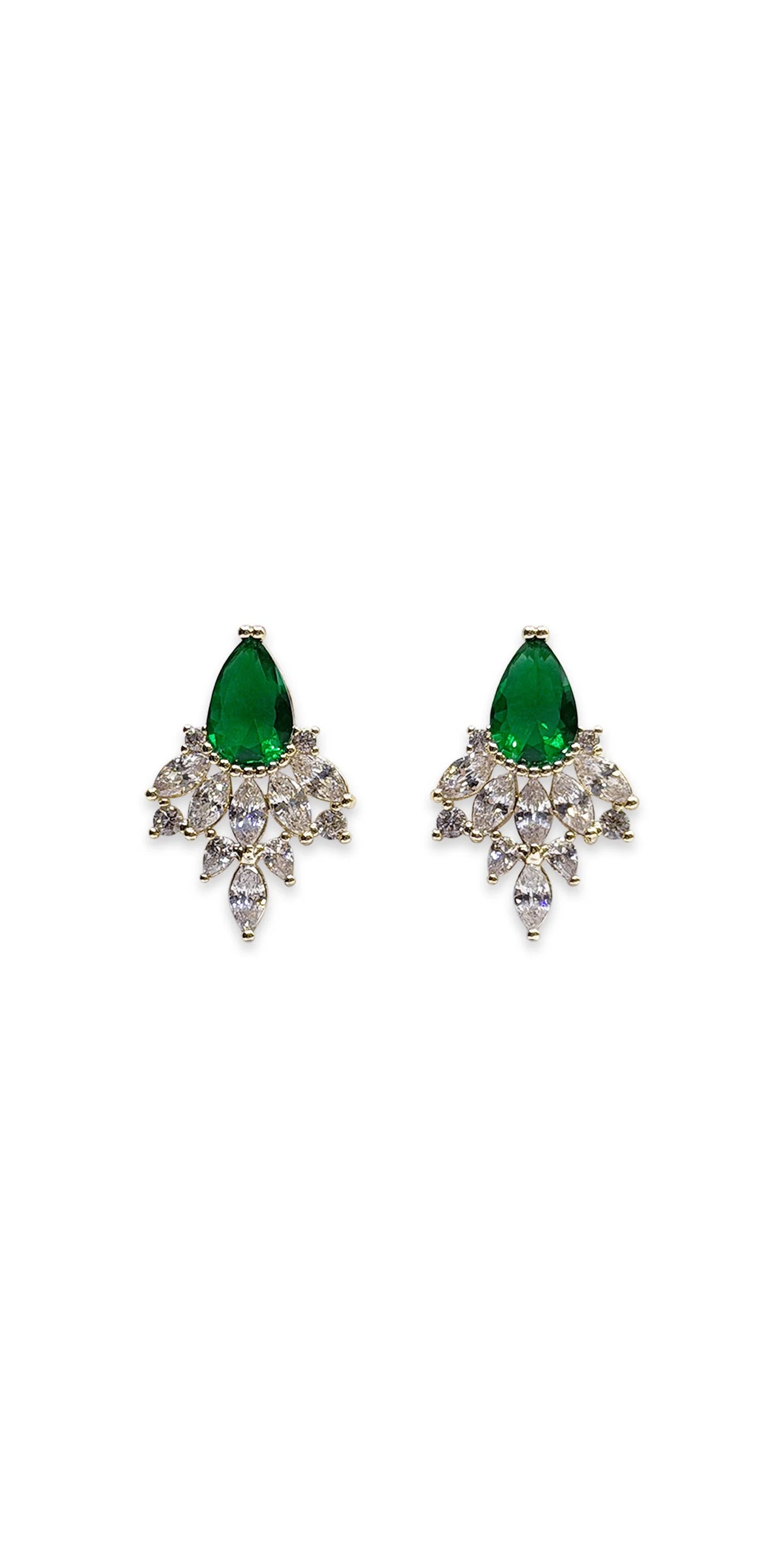 Rhinestone Cluster Teardrop Earrings