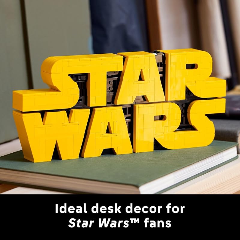 LEGO Star Wars Brick Built Star Wars Logo Building Set for Adults 18 Star Wars Gift Idea for Birthdays Collectible DIY Model Kit Home Decor Idea for Fans of The Movie Series 75407