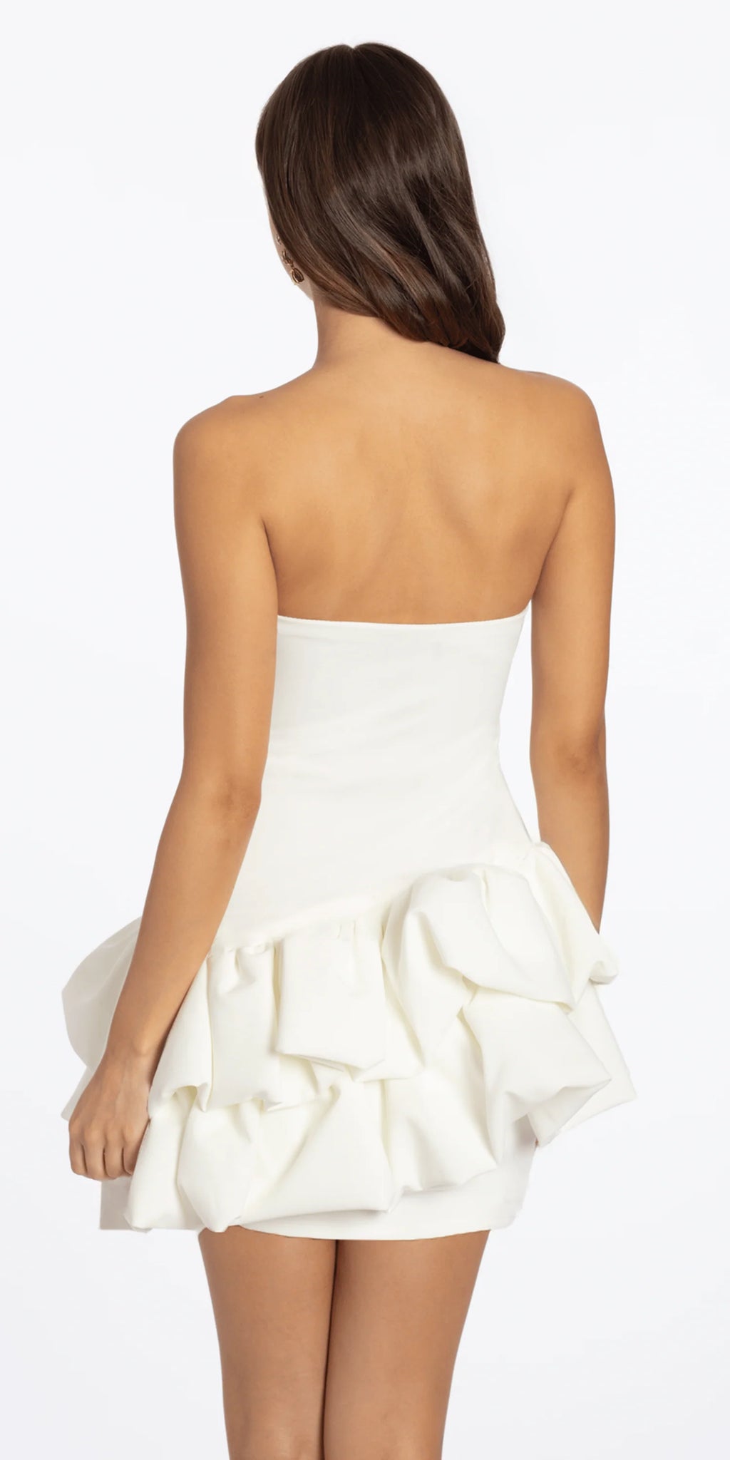 Strapless Scuba Two Tiered Bubble Dress