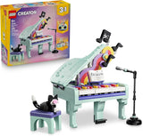 LEGO Creator 3 in 1 Music Decor Piano with Cat 31392 Building Toys for Girls Boys Ages 9 3 Building Options Bedroom or Desk Decor 485 pieces Gift for Birthdays