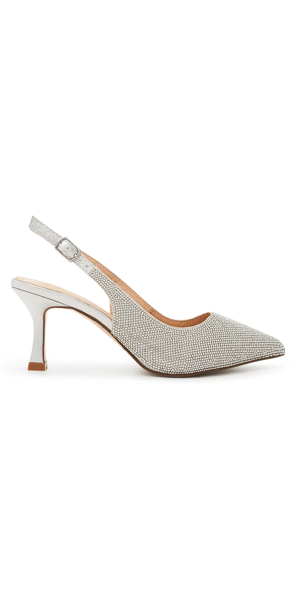Keisha 1 Low Heel Rhinestone Slingback Sandal