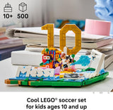 LEGO Editions Lionel Messi Soccer Highlights Building Set for Boys Girls Ages 10 Collectible Soccer Gift with Plaque Kids Bedroom or Shelf Decor 43011