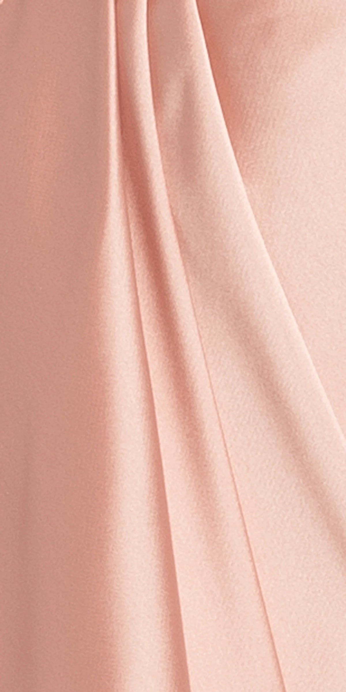 Satin Mock Wrap Shirt Dress with Side Cascade