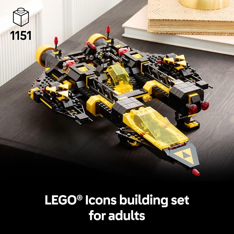 LEGO Icons Blacktron Renegade DIY Kit for Adults 18 Building Blocks for Men and Women Collectible Set for Adult Fans Creative Gift Idea for Birthdays 10355